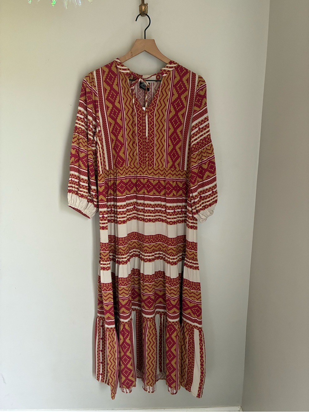 Cal Style Southwestern Bohemian Desert Gypsy Boho Maxi Dress Size Medium